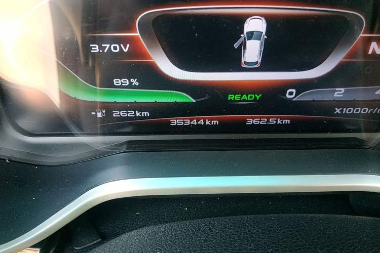 Used GLEAGLE EX3 2018 Smart Enjoyment Model Odometer Close Up