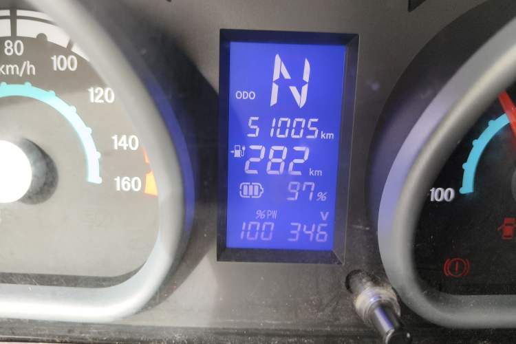 Used Golden Dragon Hiace New Energy 2021 Longyun GLE550 4421 mm long with a 41.86 kWh battery Odometer Close Up