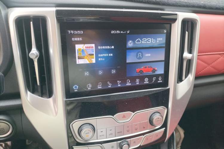 Used Great Wall Poer 2020 2.0T Off-Road Version Automatic Gasoline Four-Wheel Drive High-End Edition GW4C20B Audio And AC Panel