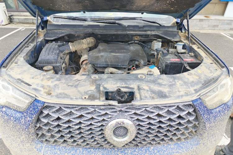 Used Great Wall Poer 2021 2.0T Commercial Version Manual Diesel Two-Wheel Drive Elite Long-Box GW4D20M Engine Bay