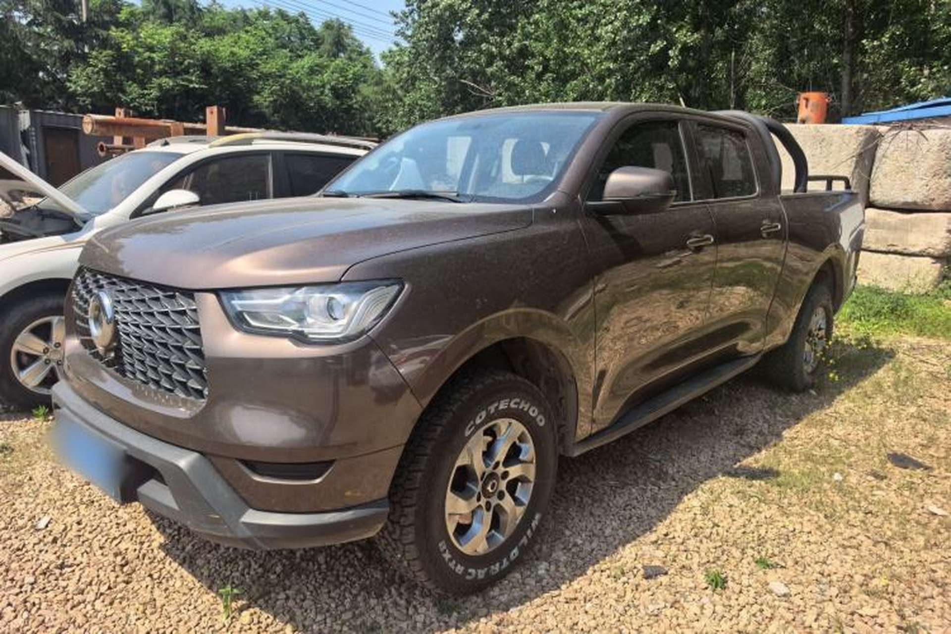 Used Great Wall Poer 2021 2.0T Commercial Version Automatic Diesel Two-Wheel Drive Elite Trim with Long Bed – GW4D20M Front Left 45 Deg