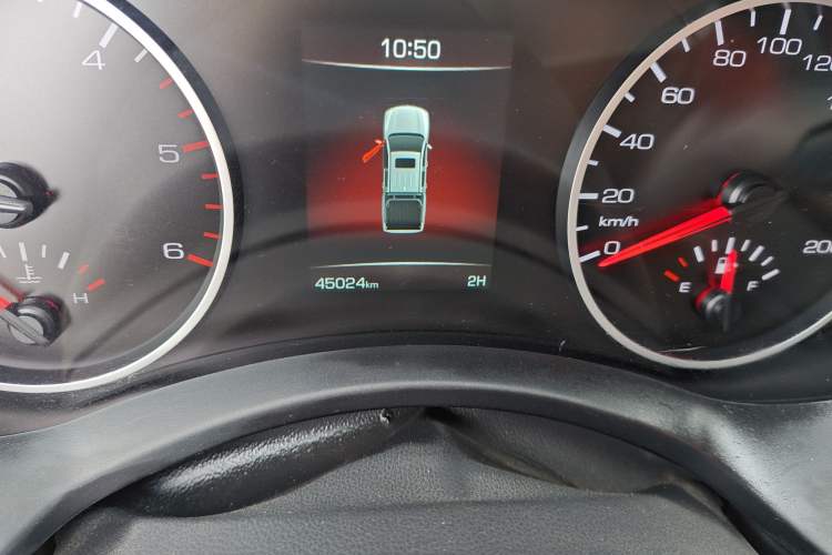 Used Great Wall Poer 2021 2.0T Commercial Version Manual Diesel 4x4 Elite Long-Box GW4D20M Odometer Close Up