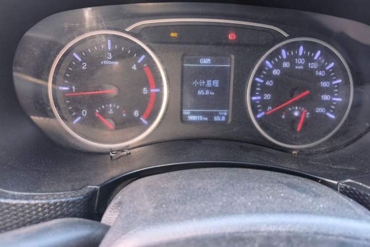 Used Great Wall Wingle 5 2017 2.0T European-Style Diesel 4x4 Ambition Version with Extended Double Cab – GW4D20E Odometer Close Up