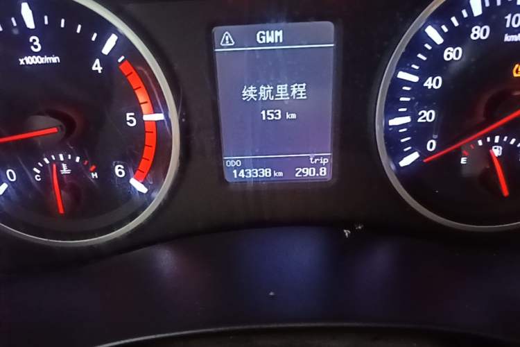 Used Great Wall Wingle 5 2017 2.0T European-Style Diesel Two-Wheel-Drive Elite Version with Large Double Cab – GW4D20B Odometer Close Up
