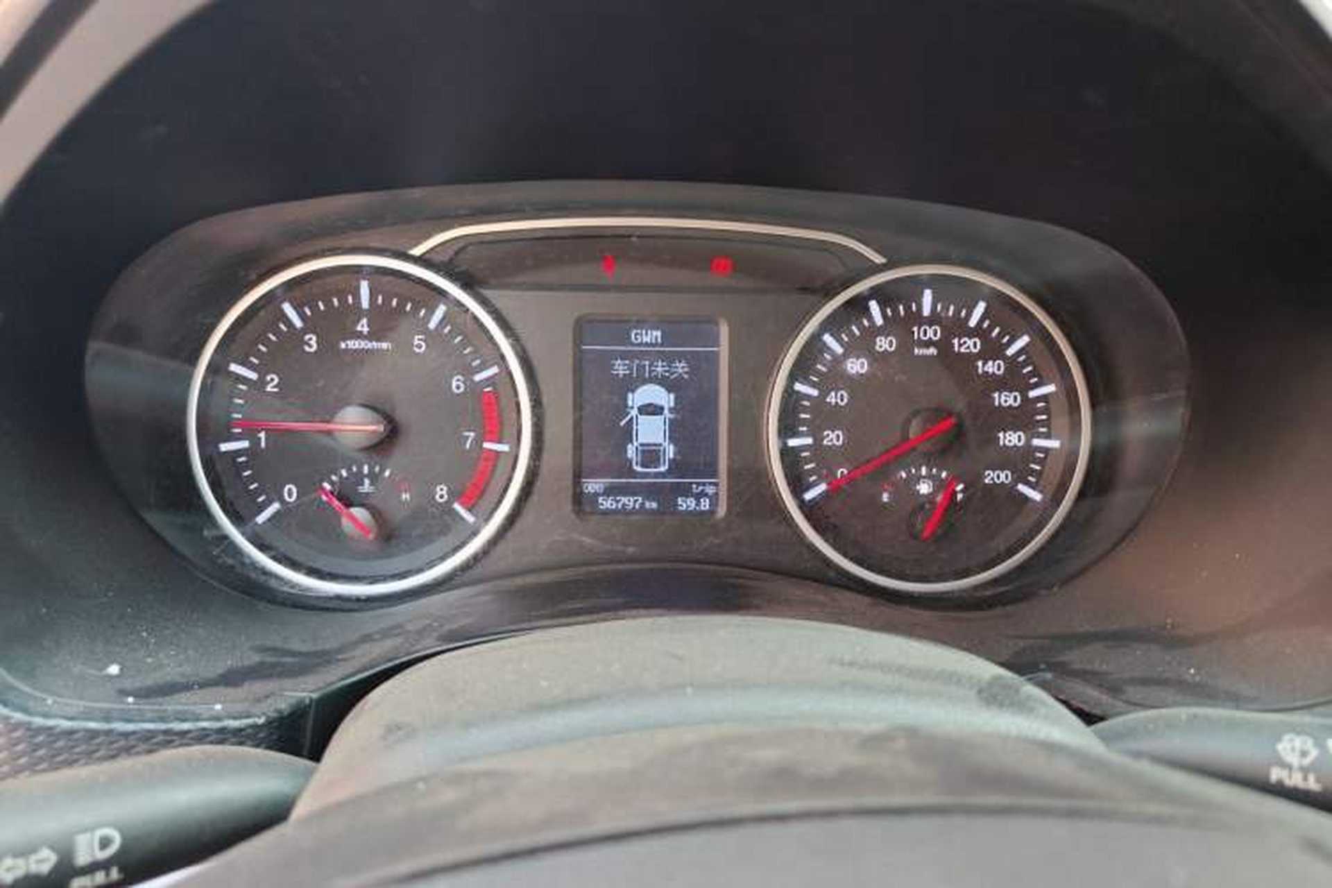 Used Great Wall Wingle 5 2020 2.4L Gasoline Two-Wheel Drive Value Edition Big Double Cab China VI Standard 4K22D4M Odometer Close Up