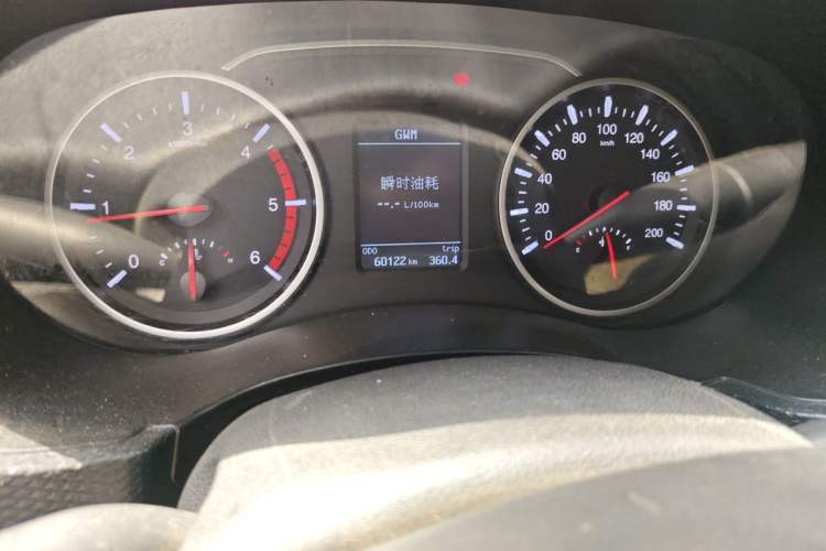 Used Great Wall Wingle 5 2021 2.0T Diesel Two-Wheel Drive Elite Version with Long Cargo Bed China VI Emission Standard GW4D20M Odometer Close Up