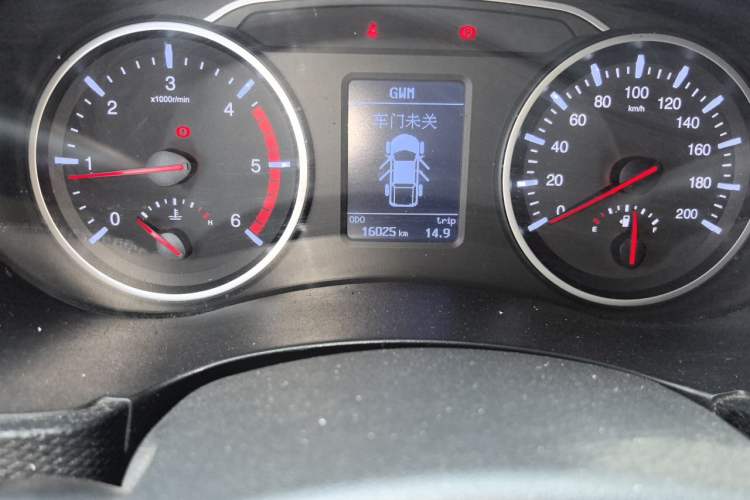 Used Great Wall Wingle 5 2023 2.0T Diesel Two-Wheel Drive Elite Flatbed Truck Odometer Close Up
