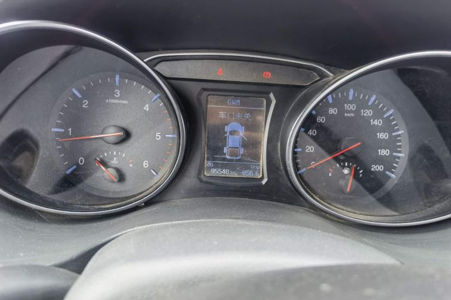 Used Great Wall Wingle 6 2014 2.0T Two-Wheel Drive Elite Version 4D20B Odometer Close Up