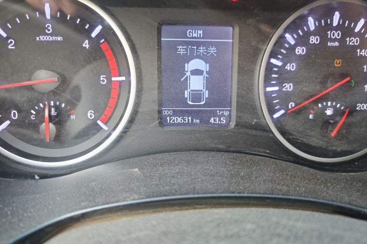 Used Great Wall Wingle 6 2017 2.0T Diesel Two-Wheel Drive Elite Version 4D20D Odometer Close Up