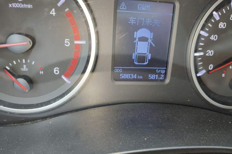 Used Great Wall Wingle 6 2017 2.0T Diesel Two-Wheel Drive Elite Version 4D20B Odometer Close Up