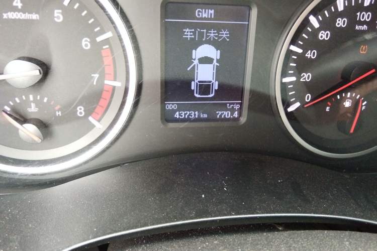 Used Great Wall Wingle 6 2017 2.4L Gasoline Two-Wheel Drive Elite Version 4G69 Odometer Close Up