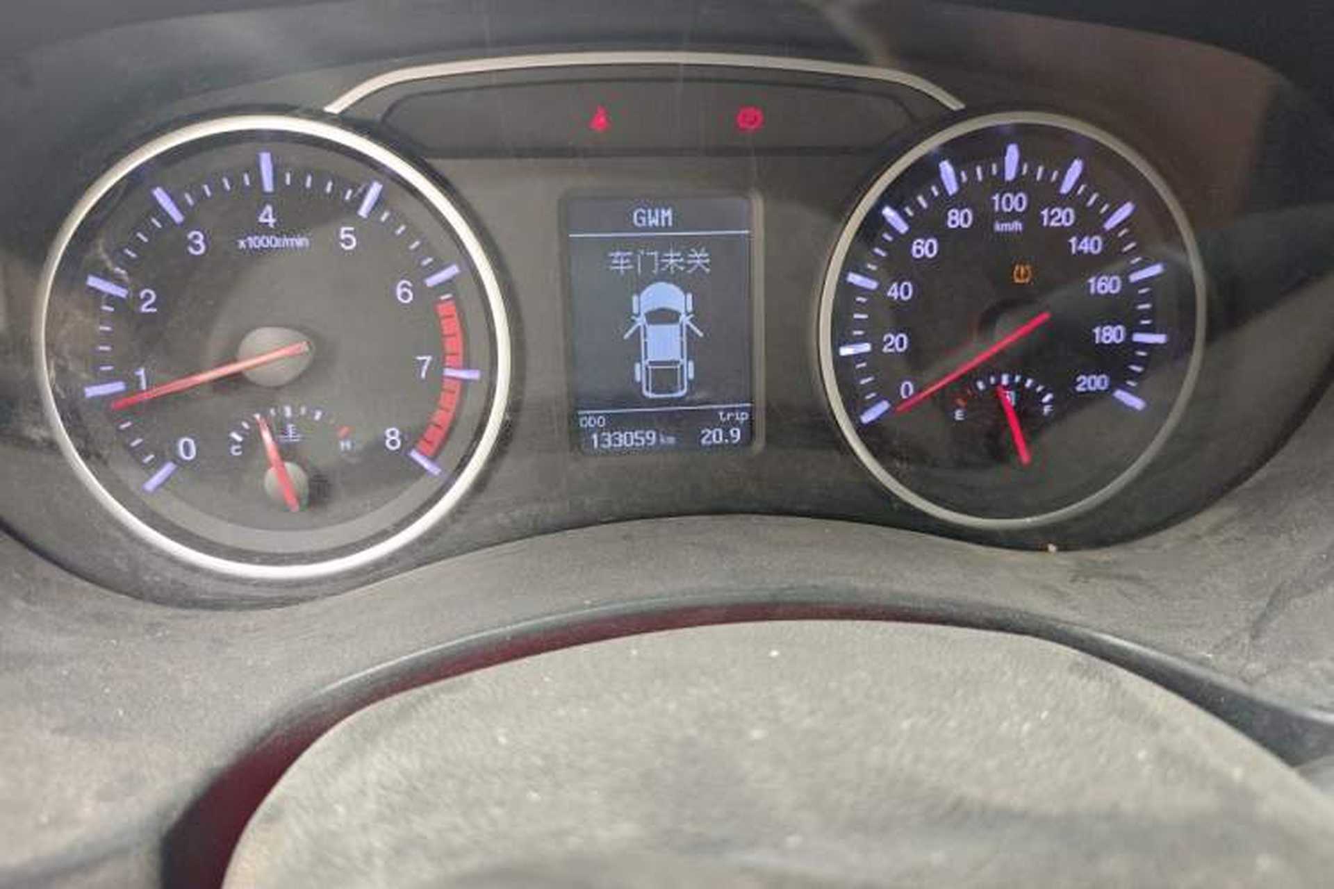 Used Great Wall Wingle 7 2019 2.0T Gasoline Two-Wheel Drive Elite Version China VI Standard Big Double Cabin GW4C20B Odometer Close Up