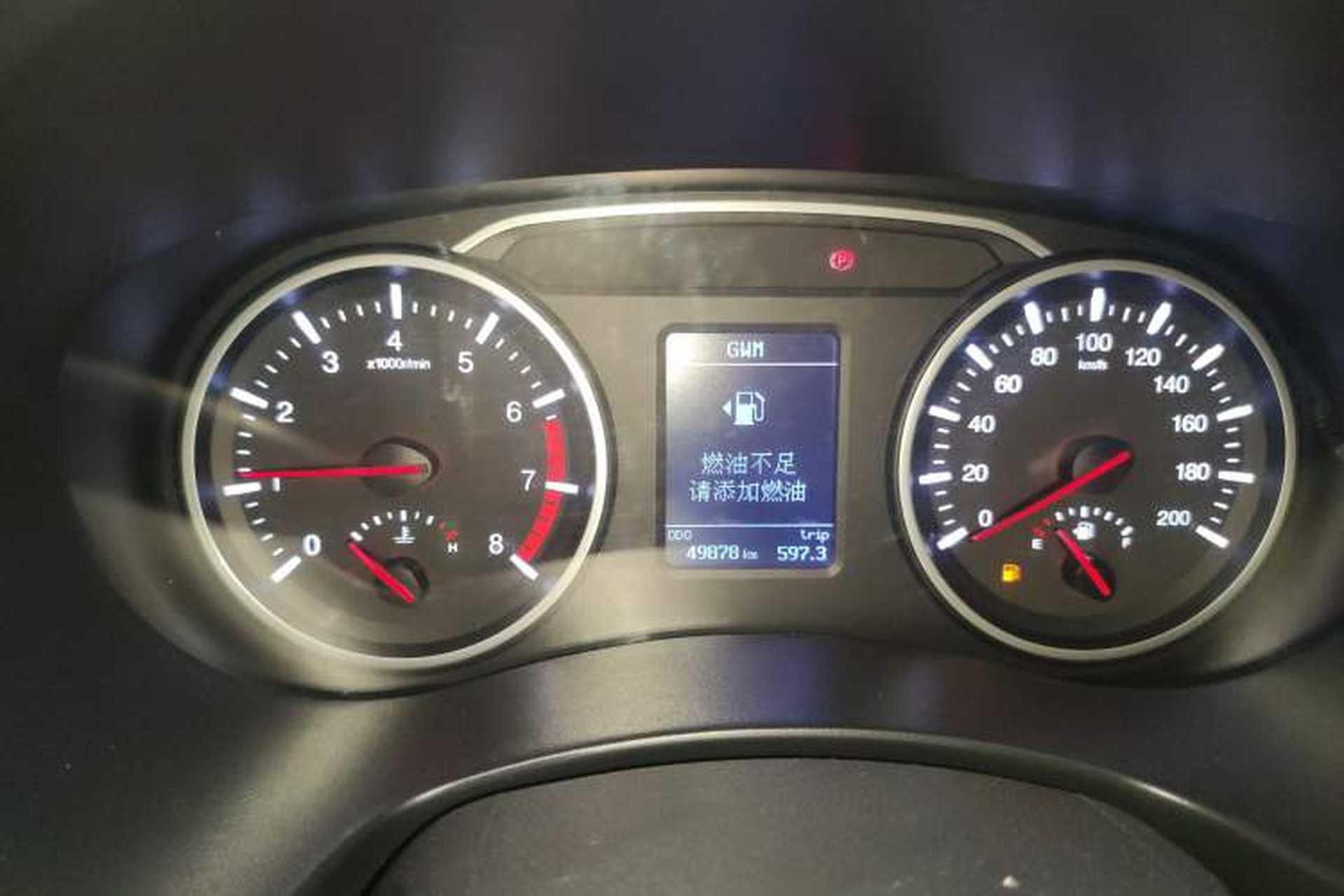 Used Great Wall Wingle 7 2019 2.0T Gasoline Two-Wheel Drive Value Edition China VI Standard Big Double GW4C20B Instrument Cluster
