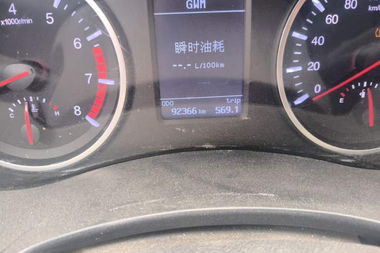 Used Great Wall Wingle 7 2019 2.0T Gasoline 4x4 Elite Version China VI Standard Big Double GW4C20B Odometer Close Up