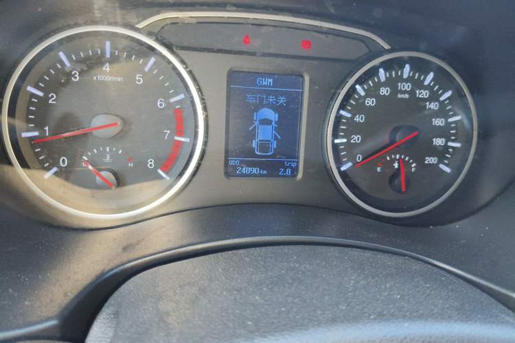 Used Great Wall Wingle 7 2021 2.0T Gasoline Two-Wheel-Drive Value Edition Compact SUV GW4C20B Odometer Close Up