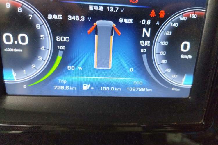 Used Guangtong Auto makeup Logistics Vehicle  Odometer Close Up