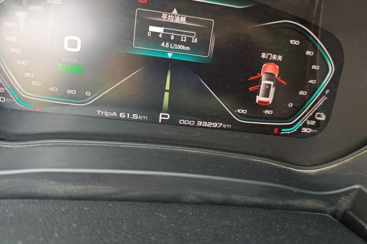 Used Haima 6P 2021 1.2T PHEV Long-Range Luxury Model Odometer Close Up