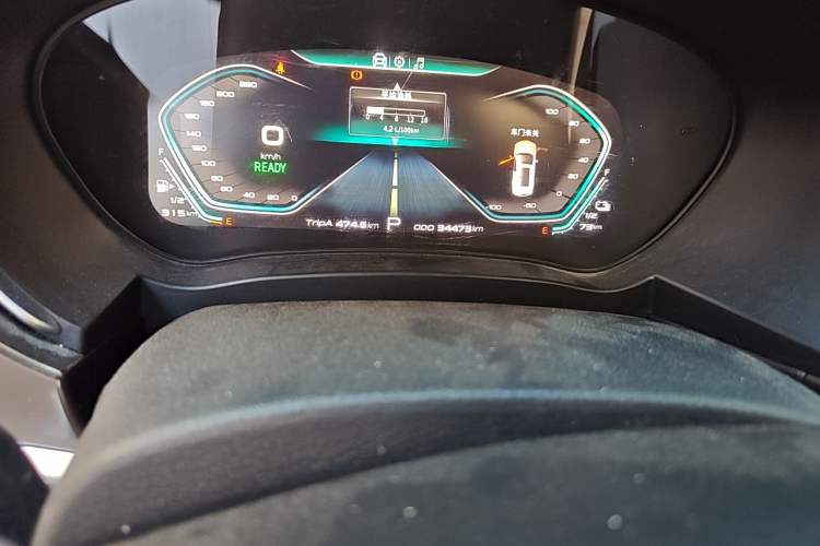 Used Haima 6P 2021 1.2T PHEV Long-Range Luxury Model Odometer Close Up