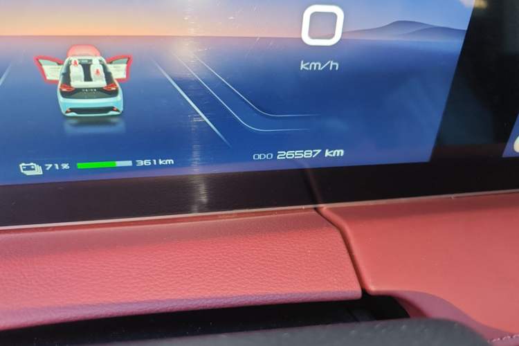 Used Haima 7X New Energy 2022 7X-E Pure Electric Flagship Model Odometer Close Up