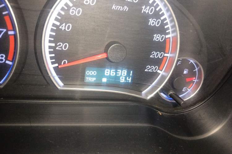 Used Haima Fumei 2013 Sedan 1.6L Manual Fashion Edition Odometer Close Up