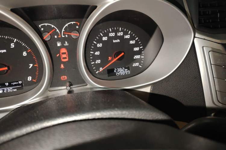 Used Haima M3 2013 1.5L Manual Elite Model Odometer Close Up