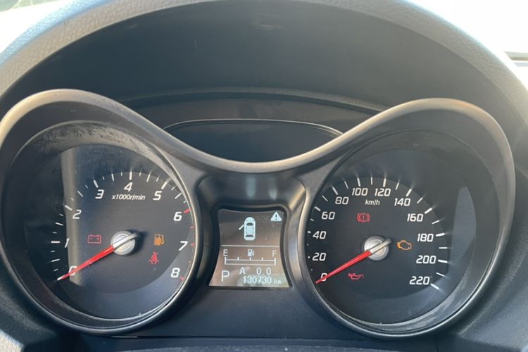 Used Haima S5 2015 1.5T CVT Luxury Model Odometer Close Up