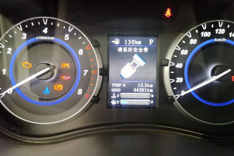 Used Haima S5 Youth Edition 2018 1.6L CVT Flagship Model Odometer Close Up