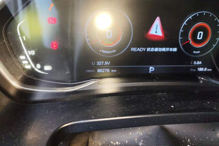 Used Hanteng X5 New Energy 2019 Flagship Edition Odometer Close Up