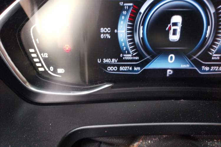 Used Hanteng X5 New Energy 2019 Flagship Edition Odometer Close Up