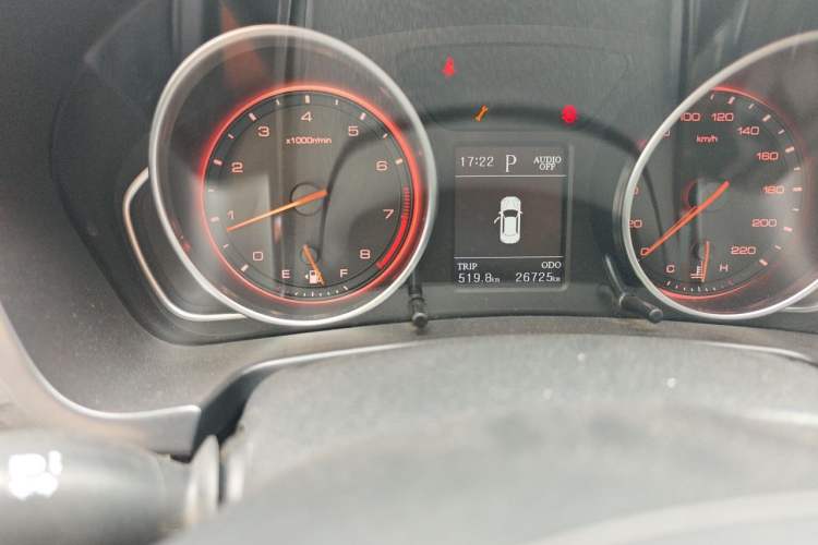 Used Hanteng X7 2016 2.0T DCT Luxury Version Odometer Close Up