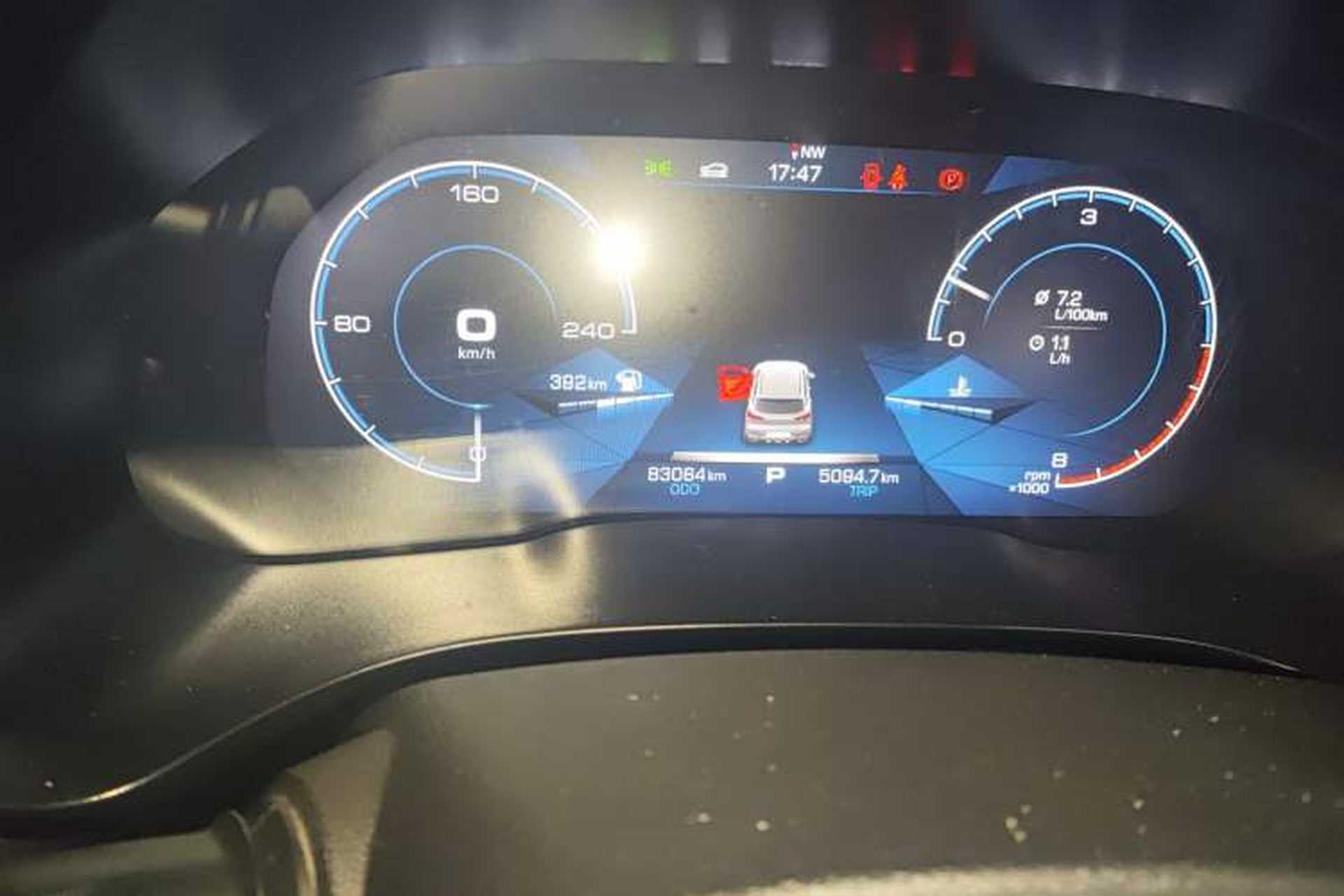 Used Haval F5 2018 1.5T i-Trend Odometer Close Up