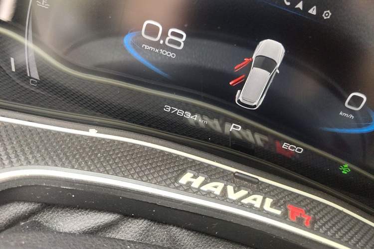 Used Haval F7 2019 1.5T Two-Wheel Drive i-Trend China V Emission Standard Odometer Close Up