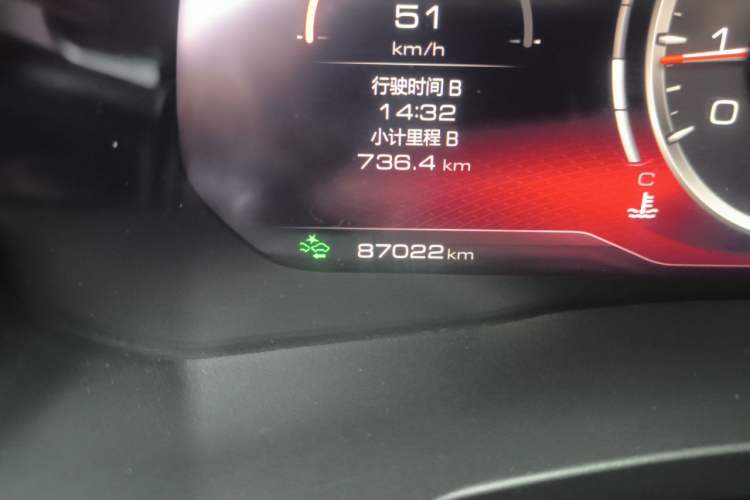 Used Haval F7 2021 2.0T Two-Wheel Drive i-Van Odometer Close Up