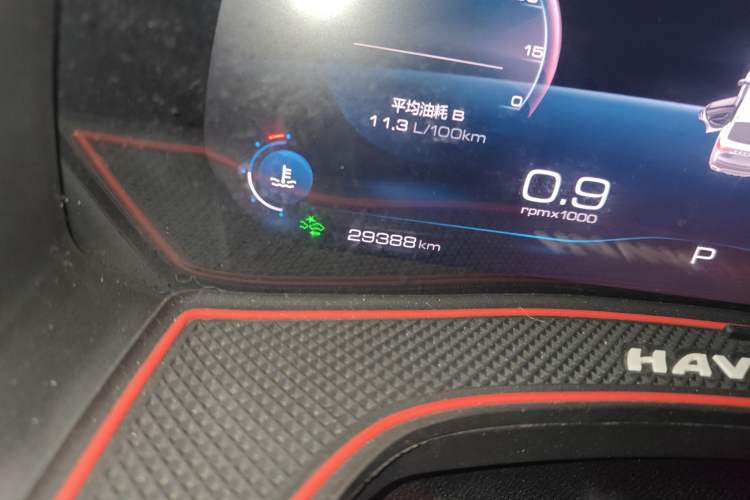 Used Haval F7x 2019 2.0T Four-Wheel Drive Intelligent Sport Edition Odometer Close Up