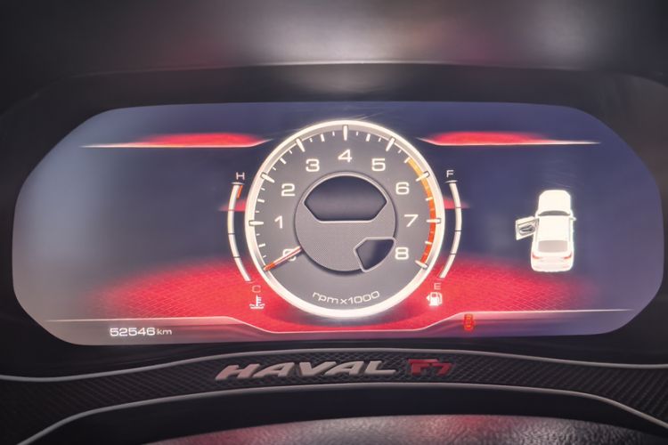 Used Haval F7x 2021 2.0T All-Wheel-Drive Intelligent Performance Version Odometer Close Up