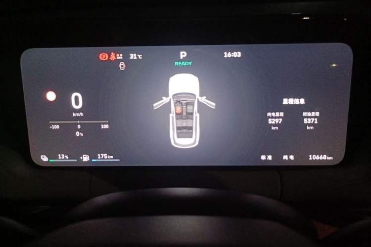 Used Haval Fierce Dragon Max 2025 Hi4 165 Plus Long-Range Version Odometer Close Up
