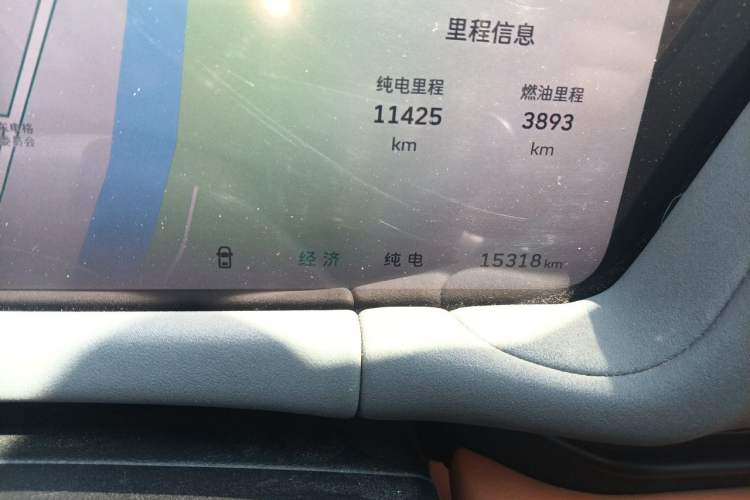 Used Haval Fierce Dragon Max 2025 Hi4 165 Plus Long-Range Version Odometer Close Up