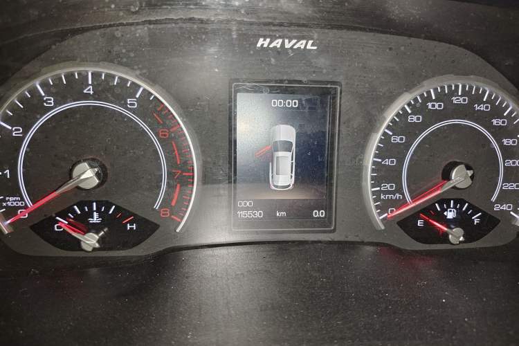 Used Haval H2s 2017 Red-Label 1.5T Dual-Clutch Elite Model Odometer Close Up