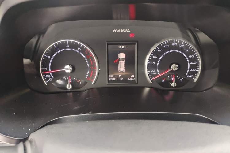 Used Haval H2s 2017 Red-Label 1.5T Dual-Clutch Elite Model Odometer Close Up