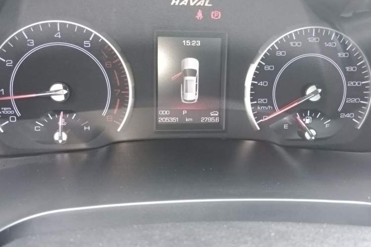 Used Haval H2s 2017 Red-Label 1.5T Dual-Clutch Elite Model Odometer Close Up