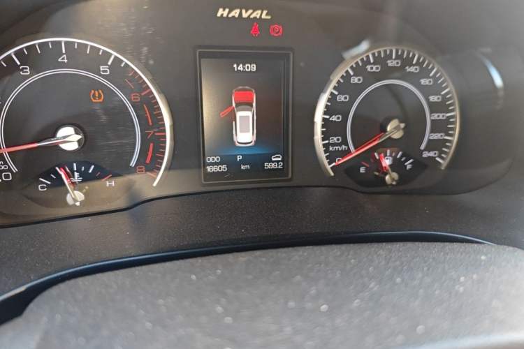 Used Haval H6 2017 Red Label 2.0T Automatic Two-Wheel Drive ZhiShang Model Odometer Close Up