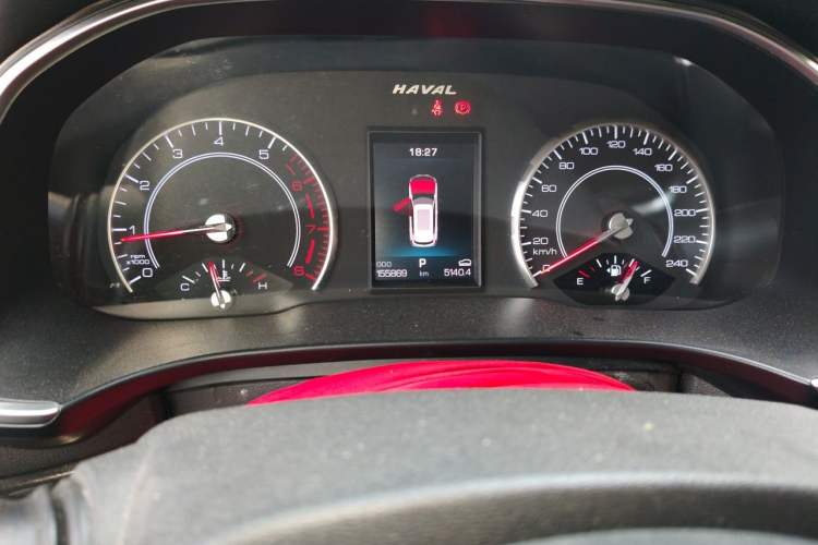Used Haval H6 2017 Blue Label 1.5T Automatic Two-Wheel Drive ZhiShang Model Odometer Close Up