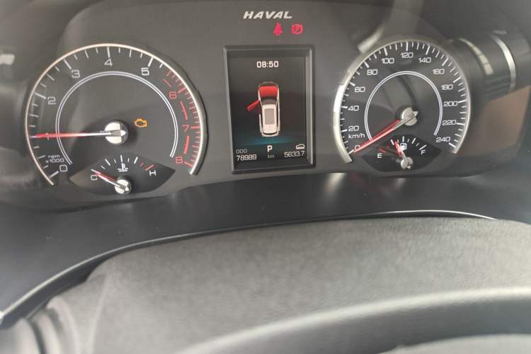 Used Haval H6 2017 Red Label 2.0T Automatic Two-Wheel Drive ZhiShang Model Odometer Close Up