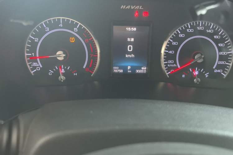 Used Haval H6 2017 Blue Label 1.5T Automatic Two-Wheel Drive ZhiShang Model Odometer Close Up