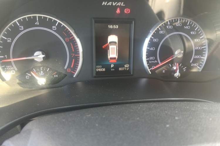 Used Haval H6 2017 Red Label 2.0T Automatic Two-Wheel Drive ZhiShang Model Odometer Close Up