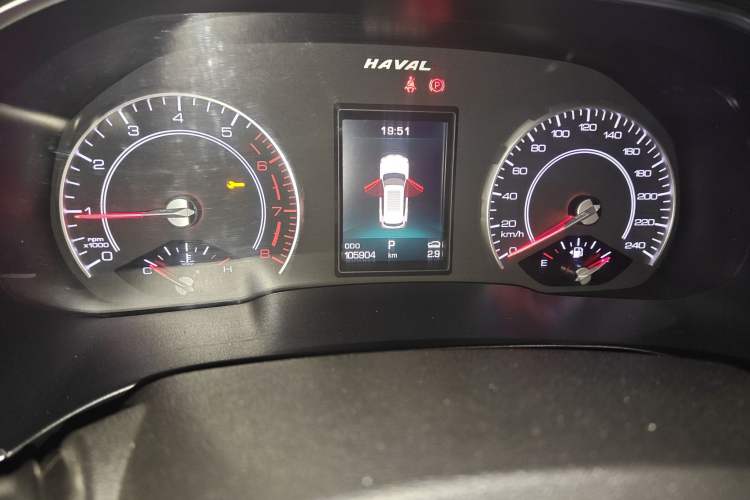Used Haval H6 2017 Red-Label 1.5T Automatic Two-Wheel Drive Smart Edition Odometer Close Up