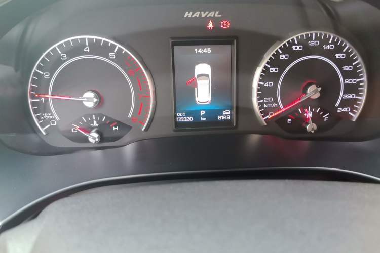 Used Haval H6 2017 Red Label 2.0T Automatic Two-Wheel Drive ZhiShang Model Odometer Close Up