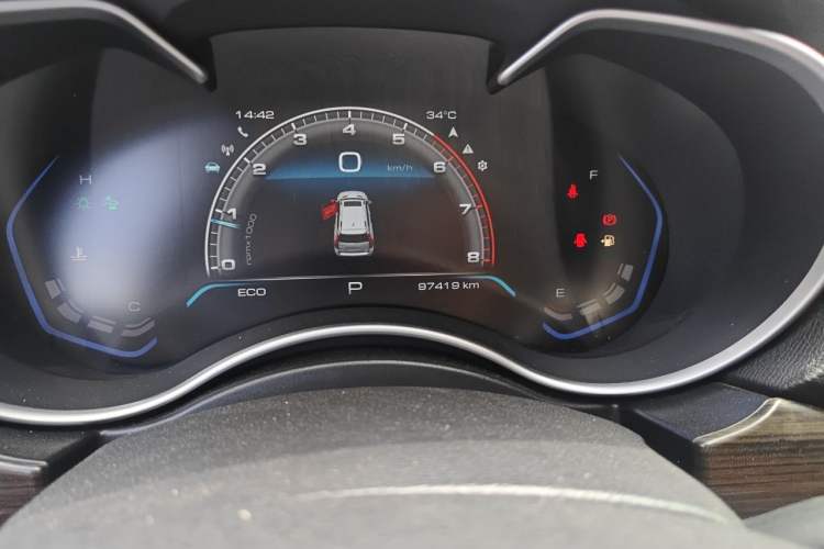 Used Haval H9 2020 2.0T Gasoline 4x4 Luxury 7-Seater Odometer Close Up