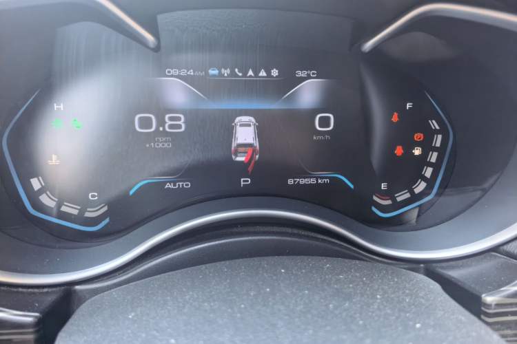 Used Haval H9 2020 2.0T Gasoline 4x4 Luxury 7-Seater Odometer Close Up