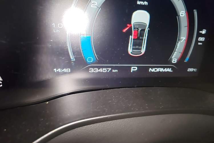 Used Haval LHERY 2021 GT Edition 1.5T Silver Rabbit Odometer Close Up